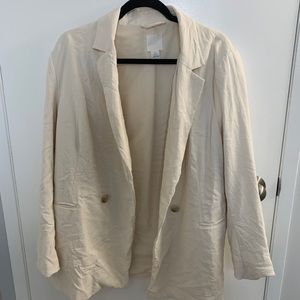 H and M oversized cream blazer